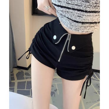 高評価の贈り物 ボタン付き合皮ショートパンツ[品番：TAXW0002426]｜TAXI パンツ