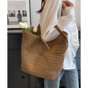 ストローバッグ 大容量 麦わらバック[品番：II000008724