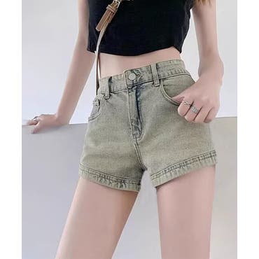 レア☆新品d.i.a.☆クラッシュショーパン 前後デザイン違い デニム