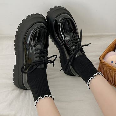 ドレスシューズ レディース 厚底靴[品番：AGCW0004748