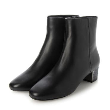 本革スタックヒールサイドゴアブーツ[品番：EVOW0000561]｜EVOL