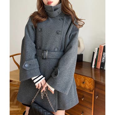 chico スタンドカラーミドル丈オーバーコート Chico（チコ）の「ミドル