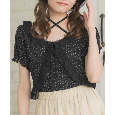 背中開きビジューバックルセクシーリボン姫ギャルトップス 韓国 夢展望