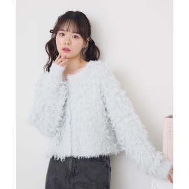 バルキーフリンジクロップニット[品番：MKSW0060769]｜EMODA