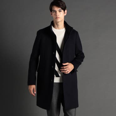 黒 チェスターコート JK-19AU007 EMMA CLOTHES チェスターコート コート テックメルトンオーバー