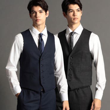 ストライプ柄リバーシブルベスト[品番：NICW0002660]｜NICOLE（ニコル