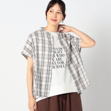 チェック柄チュニックブラウス[品番：LAVW0015152]｜Leilian