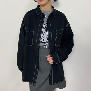 柄シャツ バンダナ柄 袖プリント[品番：DCTW0003715