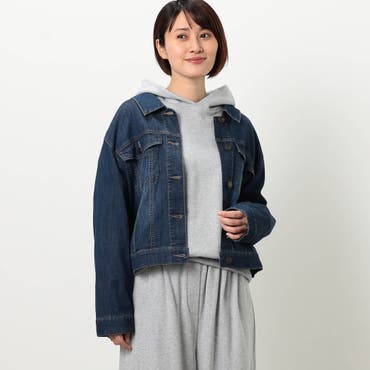 ドッキングデニムジャケット フード パーカー[品番：AD000011616
