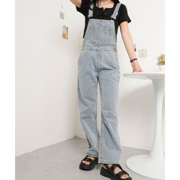 フロントZIP スカートライクデニムサロペット[品番：MKSW0044822