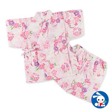 日本製生地 ラメ桜柄甚平 品番 Nmyk 西松屋 ニシマツヤ のキッズファッション通販 Shoplist ショップリスト