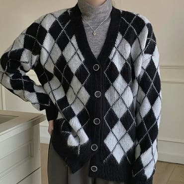 ロング カーディガン チェック柄シャツ[品番：II000006532