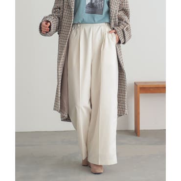 coen｜サイドラインイージーワイドパンツ | Rakuten Fashion