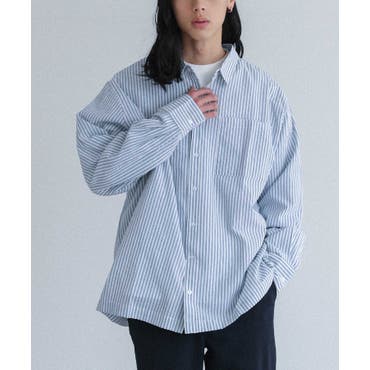 2wayショルダーストライプルーズシャツ 春 夏[品番：SHNW0008932