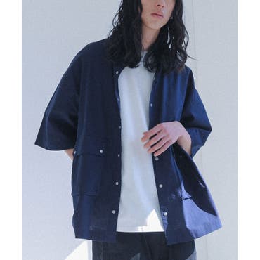 AOZORA 刺し子デニムパッチワークショールJK メンズ 人気 通販