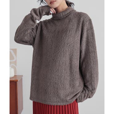 Aletta vita ニット プルオーバー 長袖 スリット レイヤード