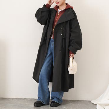 アシンメトリーオーバートレンチコート[品番：AMTW0002602