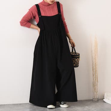 オールインワン レディース サロペット 体型カバー シフォン