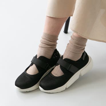 ふかふか・軽量】ダブルベルトラウンドスニーカー[品番：EVOW0001437