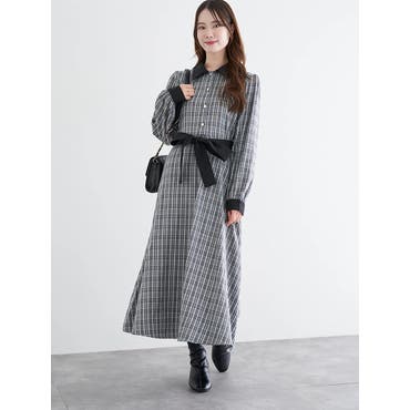 チェックワンピース×ボレロセット[品番：TRNW0000006]｜FUN