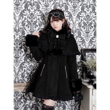 ファー付フードフェイクウールロングベーシックダッフルコート