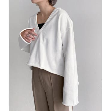 透け感のある素材にメリハリを付けたシルエットが◎シースルーVネックチュニックブラウス ts12353 透け感のある素材にメリハリを付けたシルエットが◎シースルーV