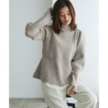 cloenc / クロエンス 【手洗い可】フェザ―ヤーンニットプルオーバー 手洗い可】フェザ―ヤーンニットプルオーバー（ニット/セーター
