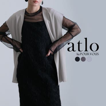 MAISON BREEZE】フリンジフェザーキャミソールワンピース キャミワン