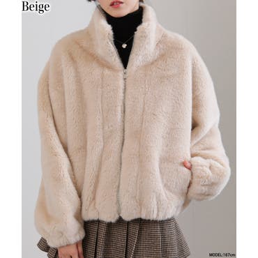 フェイクファーコート[品番：LAVW0018865]｜LANVIN en Bleu（ランバン