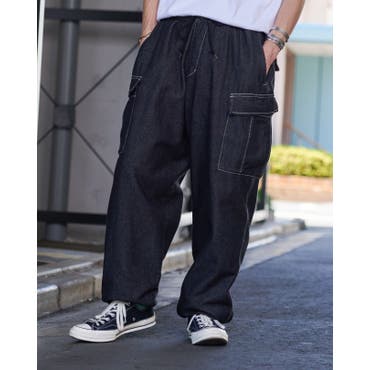 SMFK 黒いカーゴパンツ 白い十字模様（楽天市場】【送料無料