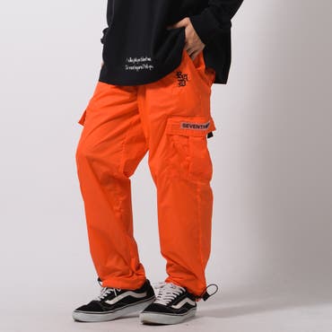 NIKE6.0 スキー　オレンジ　ナイロンカーゴパンツ　ジップポケット NIKE6.0 スキー オレンジ ナイロンカーゴパンツ ジップポケット