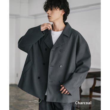 テーラードジャケット ダブルブレスト ショート丈[品番