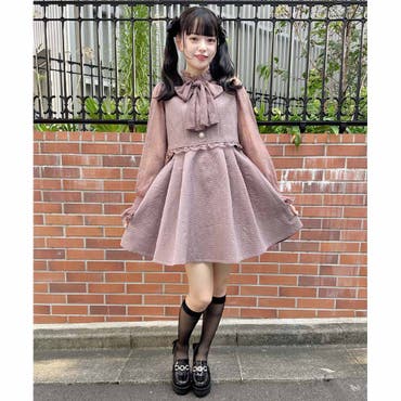 ショルダーオーバーレースラッフルワンピース[品番：RJTW0002105