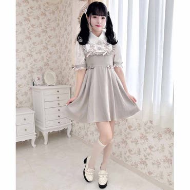 BODYLINE♡レースアップロリータワンピース チョーカー付 レッド