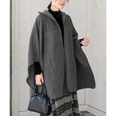 スタンドカラー ショートコート コート[品番：LGMW0004065]｜La