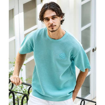  Man Tシャツ タオル パイル生地 タオル生地 Tシャツ[品番：QA000002466]｜Maqua