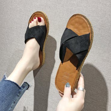 AQUAZZURA アンクレット　フラットパンプス　大きいサイズ　サンダル サンダルが苦手な方におすすめ！】爽やかデザインの母趾に
