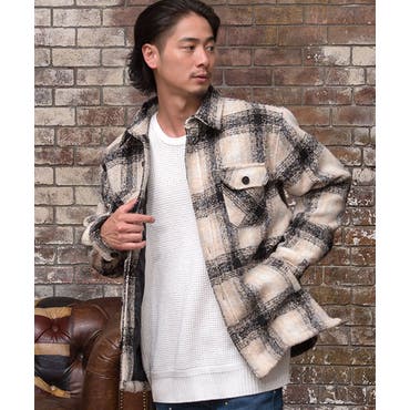 1PIU1UGUALE3 RELAX 360°ストレッチツイードフラップコート[品番