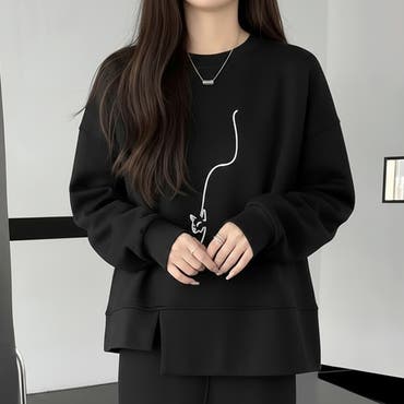 クロップド丈トップス 長袖 ハイネック[品番：DCTW0002469