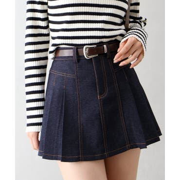 【美品】バーバリーブラックレーベル　デニムスカート　ベルト　フレアプリーツ　38 BURBERRY BLACK LABEL（スカート）のフリマアイテム一覧