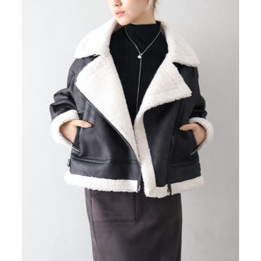 フェイクレザームートンジャケット[品番：TRNW0001385]｜FUN（ファン