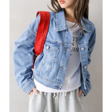 デニムジャケット オフショルダー ショート丈 長袖 セクシー系[品番