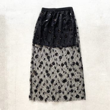 彼岸花柄プリーツスカート[品番：IGAW0002412]｜axes femme