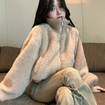 フェイクファーコート[品番：LAVW0018865]｜LANVIN en Bleu（ランバン