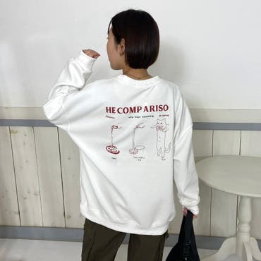 スカラー / スカラーちゃん×袖ボーダー切替 裏毛プルオーバー スカラー ScoLar スカラーちゃん×袖ボーダー切替 裏毛プル
