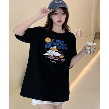 プリントTシャツ アニマル トップス 春 夏 韓国 韓国