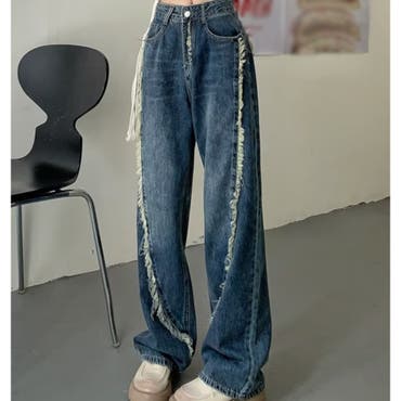 SHOPLIST限定】シンプルながらも個性的なデニムパンツ[品番