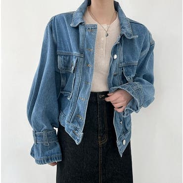パール付きデニムGジャン[品番：MJNW0002355]｜me Jane（ミー
