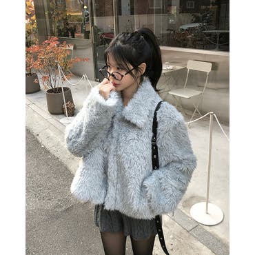 フェイクファーコート[品番：LAVW0018865]｜LANVIN en Bleu（ランバン