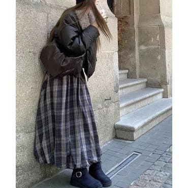 フリンジチェックスカート[品番：BCYW0030824]｜BACKYARD FAMILY